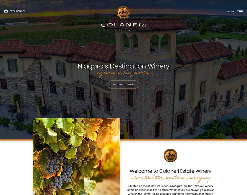 Website Client: Colaneri Estate Winery