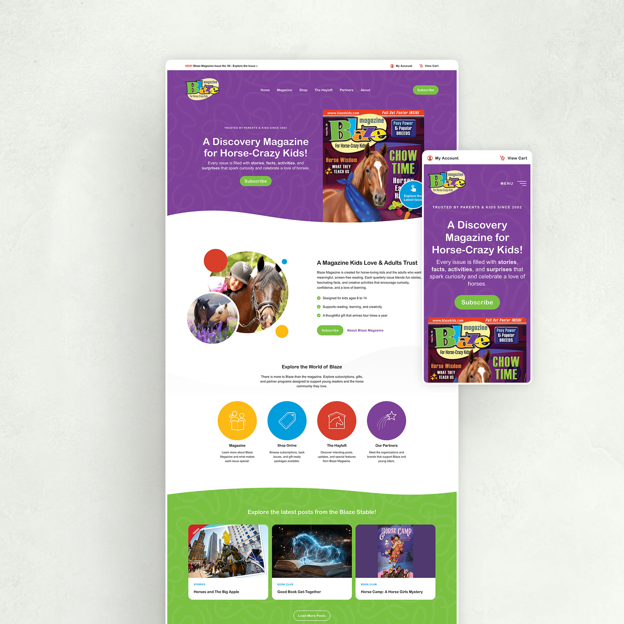 Kids Magazine Website Design - Blaze