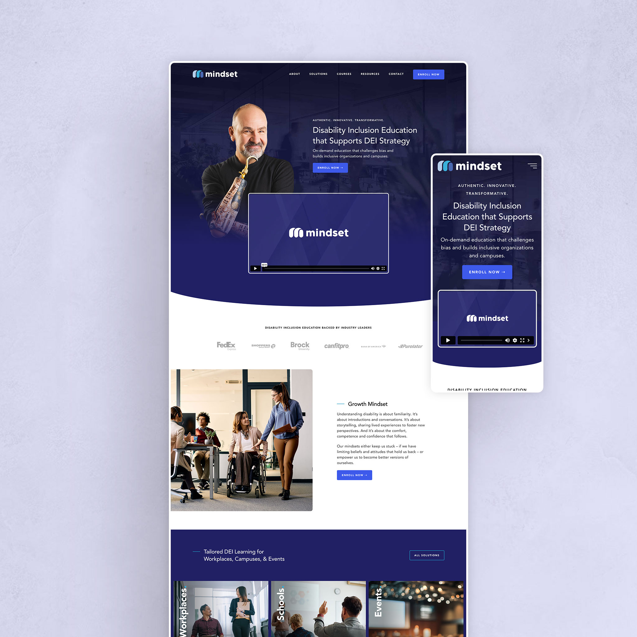 Online Training Website - Mindset DEI